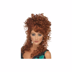 Long And Curly Women's Smiffy's Saloon Girl Wig Auburn - Smiffys Fancy Dress - wig girl saloon auburn smiffys fancy dress cu ...