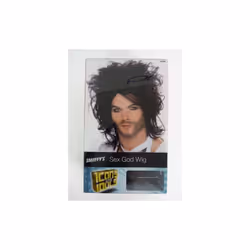 Adult's Black Sex God Wig -  wig sex god fancy dress mens smiffys black comedian adult brand