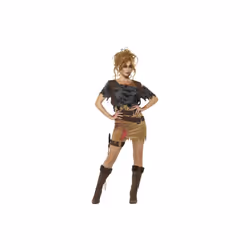 Smiffy's 46848s Deluxe Zombie Huntress Costume (small) - zombie action girl costume ladies jungle huntress halloween fancy d ...