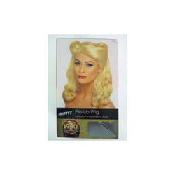 Adult's Blonde Pin Up Girl Wig -  blonde pin up wig fancy dress 1940s ladies smiffys ww2 wartime world