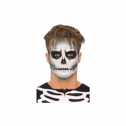 Smiffy's Glow In The Dark Skeleton Kit - Face Halloween Paint Dress Fancy Make - skeleton glow dark face halloween paint dre ...