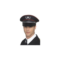 Smiffys 48042 Deluxe Military Hat, Black, One Size - Hat Mens Fancy Dress -  deluxe military hat mens fancy dress accessory special forces black