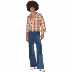 1970s Retro Costume, 1970's Disco Fancy Dress, XL