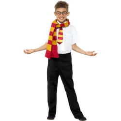 Wizard Schoolboy Kit, Scarf/Tie/Glasses, Fancy Dress, Medium Age 7-9