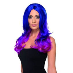 Fashion Ombre Wig Wavy Long Blue & Pink Heat Resistant/Styleable,