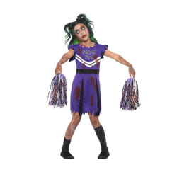 Kids Zombie Dark Cheerleader Costume | Hallowen - Medium
