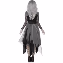 Graveyard Bride Costume, Halloween Adult Fancy Dress, UK Size 24-26
