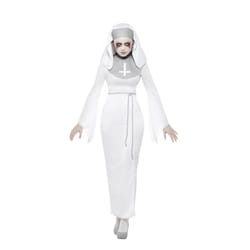 Haunted Asylum Nun Ghost Costume | Halloween - Small