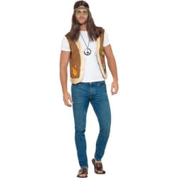 Hippie Waistcoat,Unisex,1960's Groovy Fancy Dress, up to 48",Leg 33.25"