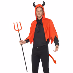 Devil Kit, Horns/Cape/Trident/Tail, Halloween Fancy Dress Accessories