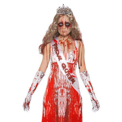 Bloody Prom Queen Kit, Carrie, Sash, Gloves & Tiara, Halloween Fancy Dress