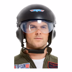 Mens Top Gun Fighter Pilot Helmet Fancy Dress Accessory Official Merchandise