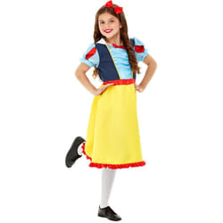 Girls Deluxe Princess Snow Fancy Dress Costume