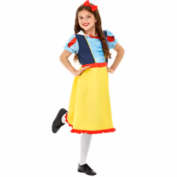 Girls Deluxe Princess Snow Fancy Dress Costume