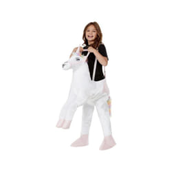 Girls Ride On Unicorn Fancy Dress Costume One Size