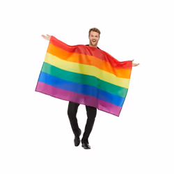 Mens Womens Adults Rainbow Flag Fancy Dress Costume Gay Pride One Size