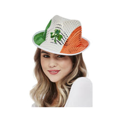 Adults Paddy's Day Irish Flag Sequin Trilby Hat