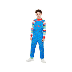 Chucky costume children blue dungarees and uppers Costume for Kids Size - blue, Child 10-12 Years