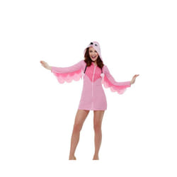 Womens Adults Pink Flamingo Fancy Dress Costume Outfit Size 16 - 18