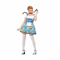 Womens Adults Oktoberfest Beer Maiden Fancy Dress Costume Size 16 - 18