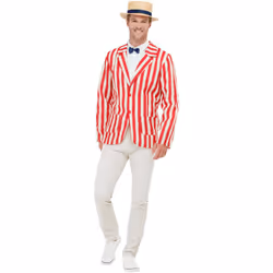Mens 1920s Barber Shop Fancy Dress Costume Medium