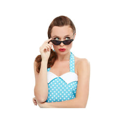 Flyaway Style Rock & Roll Sunglasses, Black