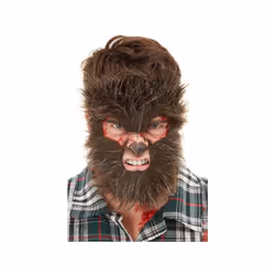 Smiffys Make Up FX Werewolf Face Fur Brown Mens