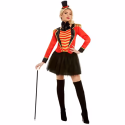 Womens Adults Circus Ringmaster Fancy Dress Costume Size 16 - 18