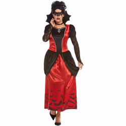 Womens Vampire Lady Fancy Dress Costume Size 12-14
