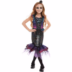 Girls Halloween Dark Mermaid Fancy Dress Costume Age 4-6