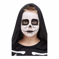 Childrens Skeleton Halloween Make Up Kit Fancy Dress Accessory