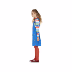 Chucky costume children blue with dress and headpiece costume Size - multicoloured, Child 4-6 Years