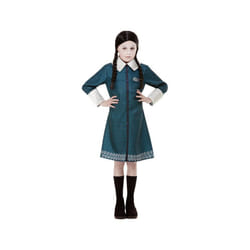 Girls Addams Family Wednesday Fancy Dress Costume (Age 4-6)