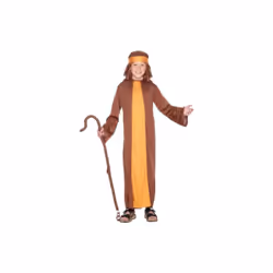 Smiffy's Children's Shepherd Costume, Robe And Headpiece, Ages 10-12, Colour: