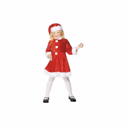 Smiffy's Children's Mini Miss Santa Costume, Dress & Hat, Santa, Ages 10-12, - dress miss santa fancy costume christmas mini ...