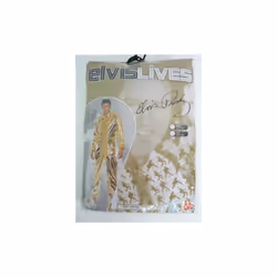 Large Gold Men's Elvis Costume -  elvis costume gold mens fancy dress outfit presley adults lame 1950s licensed