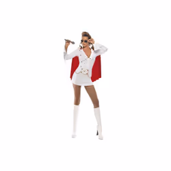 Smiffy's Women's Elvis Viva Las Vegas Costume, Dress & Cape, Size: 8-10, - - dress elvis costume las vegas fancy viva ladies ...