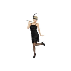 Smiffy's Adult Women's Fringe Flapper Costume, Dress And Head Piece With -