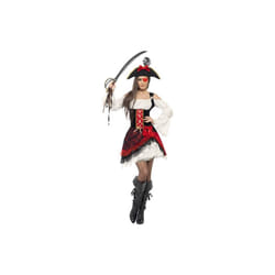 Smiffy's Adult Women's Glamorous Lady Pirate Costume, Dress And Hat, Pirate, -