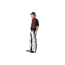 Smiffy's Adult Men's Cowboy Costume, Waistcoat, Chaps, Scarf And Hat, Western, -