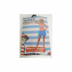 Extra Small Ladies Where's Wally Wenda Costume - wheres costume wenda dress fancy wally cutie ladies outfit licensed womens ...