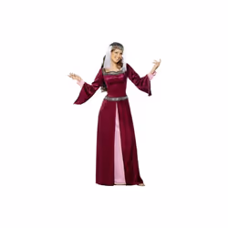 Smiffy's Adult Women's Maid Marion Costume, Dress And Headpiece, Tales Of Old - - costume maid marion fancy dress ladies rob ...