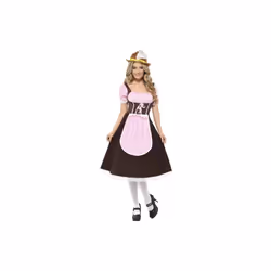 Smiffy's Women's Tavern Girl Costume, Long Dress With Apron Attached, Around - dress costume fancy tavern bavarian oktoberfe ...