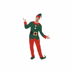 Smiffy's Men's Elf Costume, Top, Trousers, Hat & Belt, Elf, Size: Xl, Colour: -
