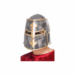Smiffy's Medieval Crusader Helmet With Moveable Face Shield - Fancy Dress - crusader helmet medieval fancy dress knight acce ...