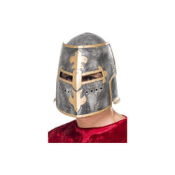 Smiffy's Medieval Crusader Helmet With Moveable Face Shield - Fancy Dress -  crusader helmet medieval fancy dress knight accessory mens adult smiffys