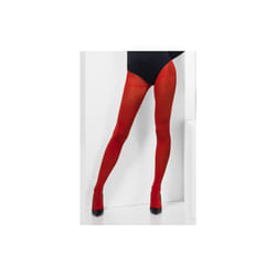 Red Opaque Tights -  tights opaque red fancy dress ladies accessory womens smiffys