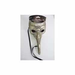 Luxury Venetian Capitano Mask, Silver - venetian mask capitano luxury fancy dress halloween accessory mens adult new