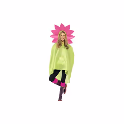 Adults Flower Party Poncho - poncho party flower adult ladies festival smiffys fancy dress mens costume