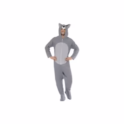 Smiffy's Adult Unisex Wolf Costume, All In One Jumpsuit, Size: M, Colour: Grey, - wolf costume fancy dress outfit adult mens ...